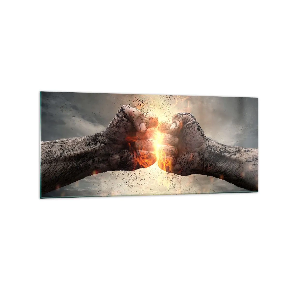 Quadro em vidro - Prepare-se para a luta - 120x50 cm