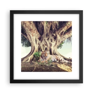 Pôster com moldura preta - Vista do livro de Gênesis - 30x30 cm