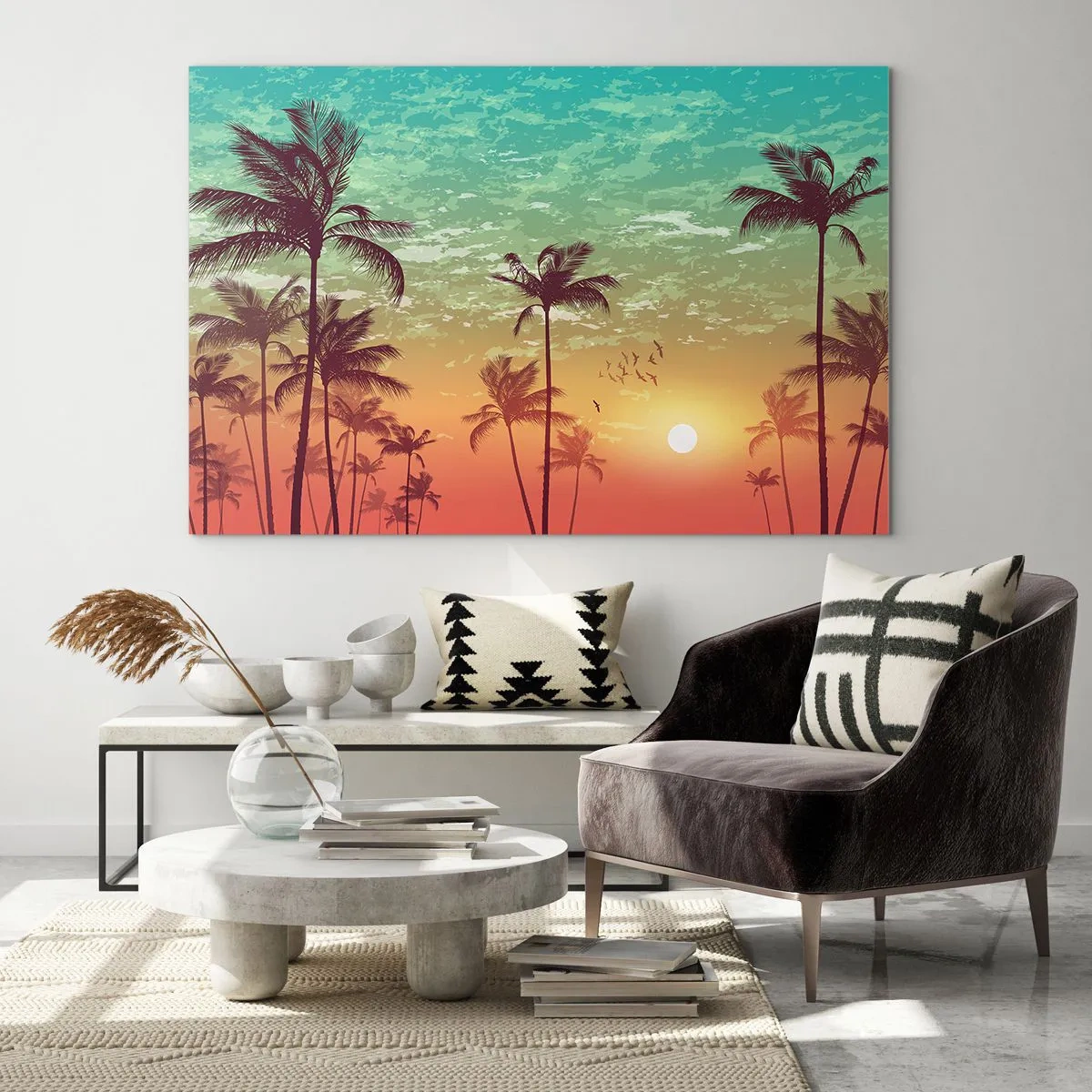 Quadro em vidro - Climas tropicais - 120x80 cm