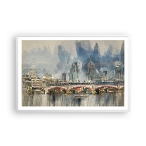 Pôster em moldura branca - Londres em toda a sua glória - 91x61 cm