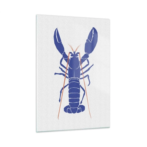 Quadro em vidro - Lagosta requintada em romã - 50x70 cm
