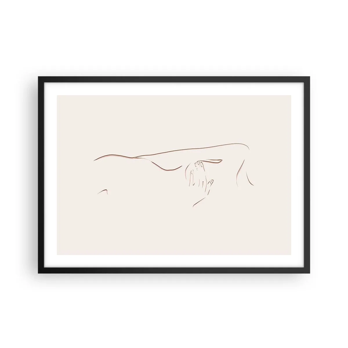 Pôster com moldura preta - A forma do desejo - 70x50 cm