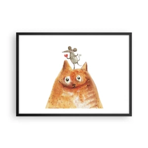 Pôster com moldura preta - Paradoxos do amor - 70x50 cm