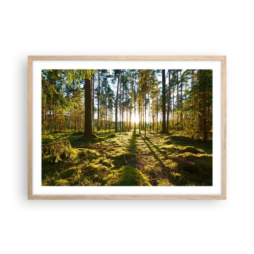 Pôster com moldura de carvalho claro - ...Além das sete florestas - 70x50 cm