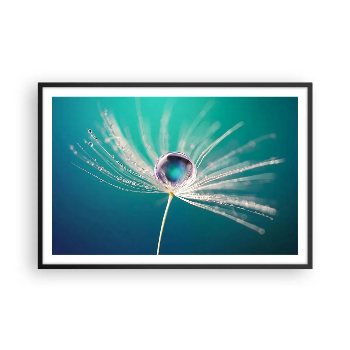 Pôster com moldura preta - Momento místico - 91x61 cm