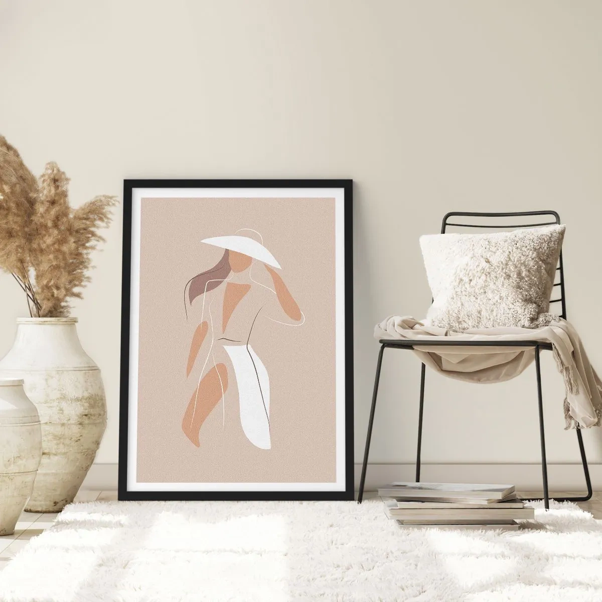 Pôster com moldura preta - A moda é diversão - 61x91 cm