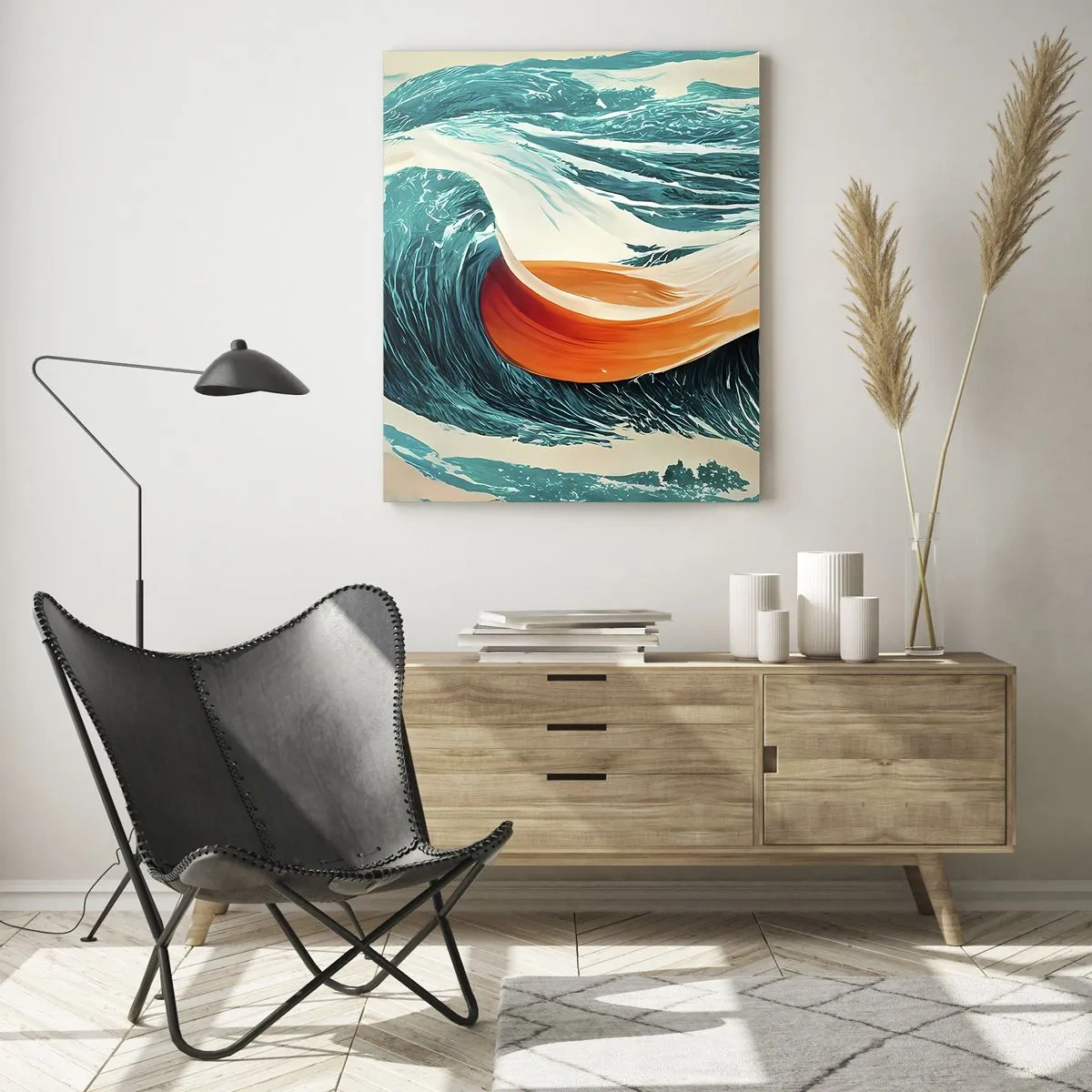 Quadro em vidro - O sonho de um surfista - 50x70 cm