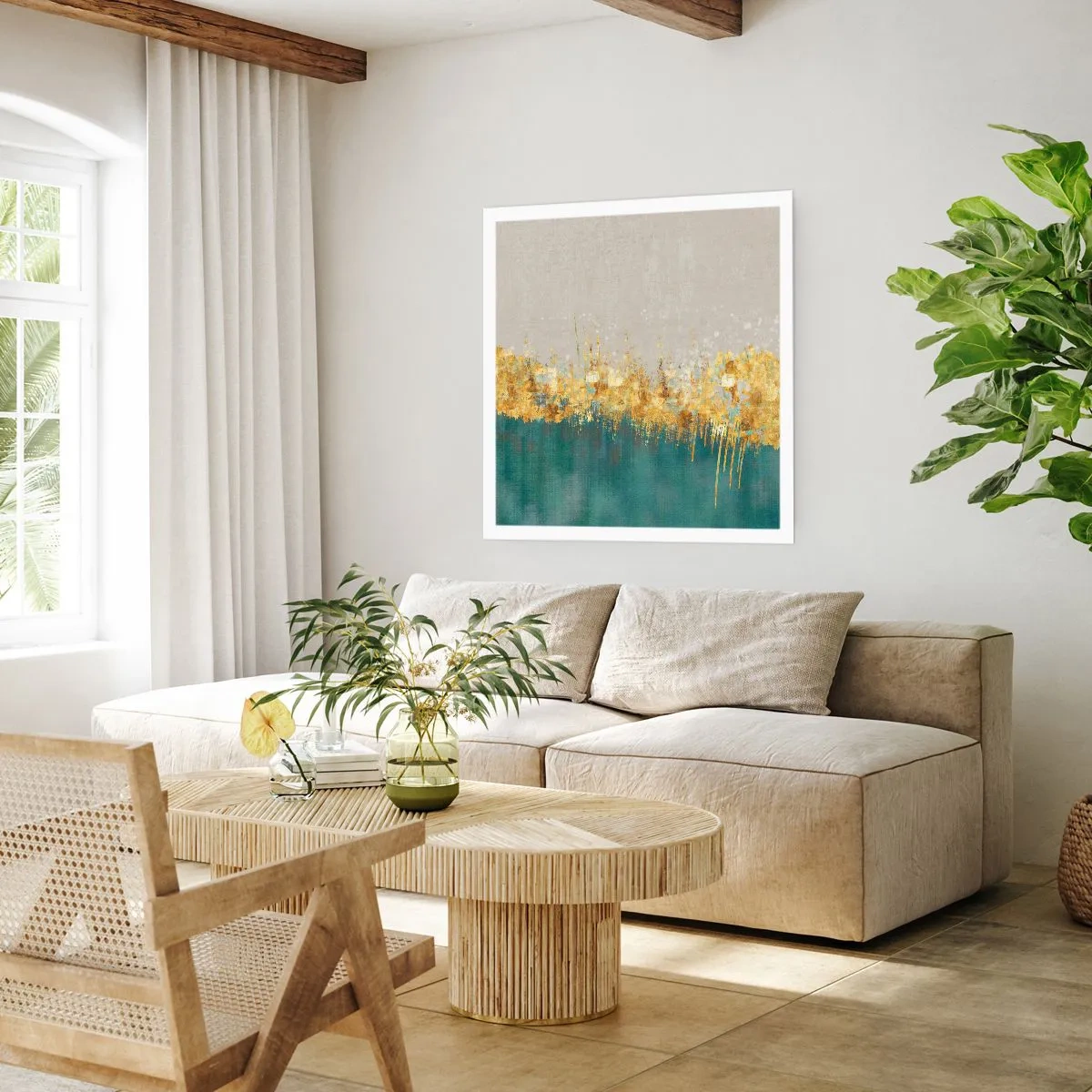 Pôster - A fronteira dourada - 40x40 cm