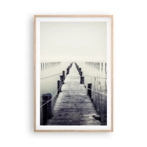 Pôster com moldura de carvalho claro - Mergulhe em paz - 61x91 cm