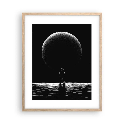 Pôster com moldura de carvalho claro - Cara a cara - 40x50 cm