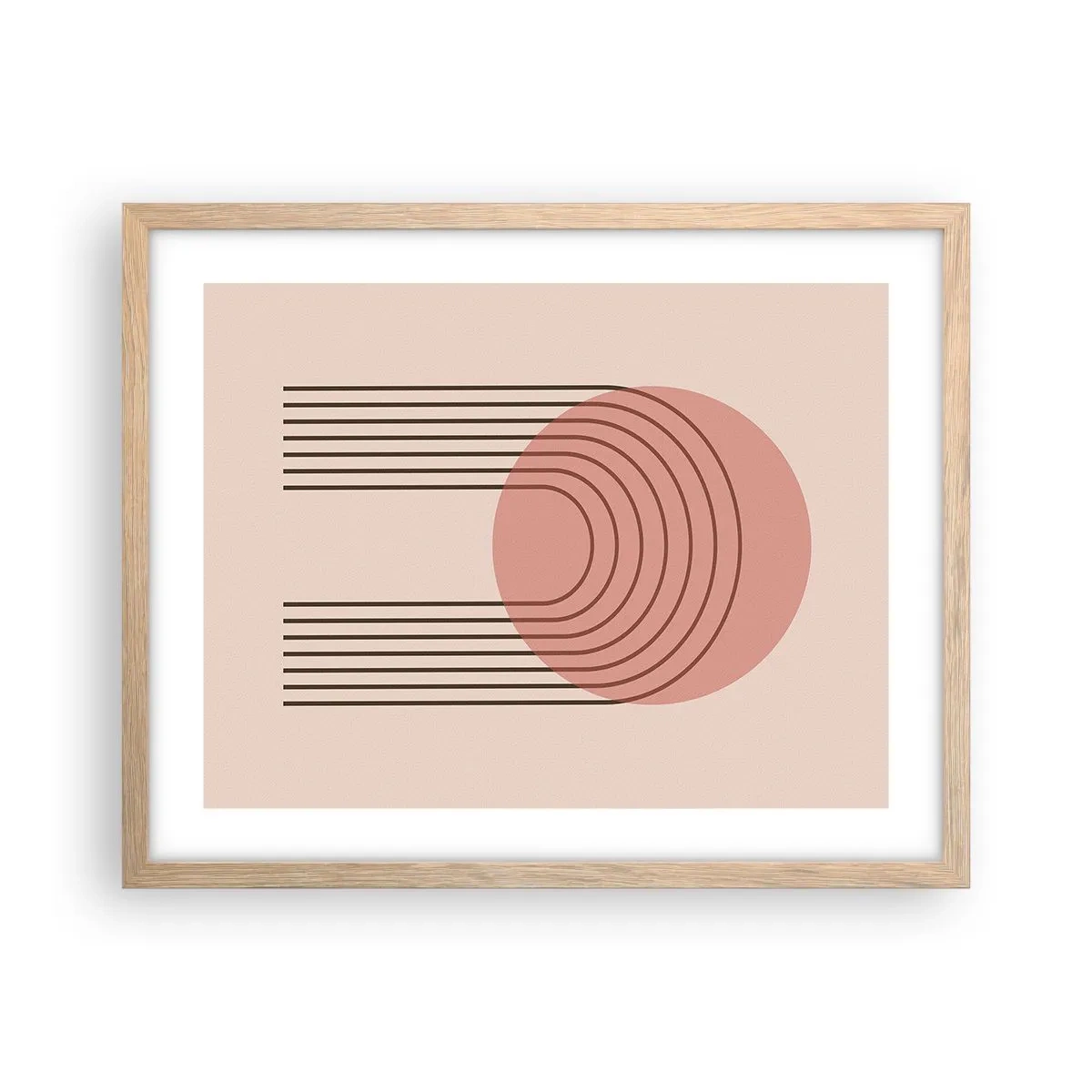 Pôster com moldura de carvalho claro - Atração irresistível - 50x40 cm