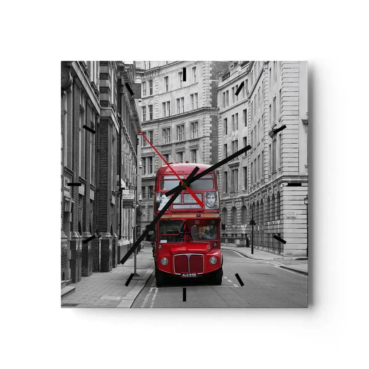 Relógio de parede - Relógio em vidro - A vida quotidiana não deve ser cinzenta - 30x30 cm