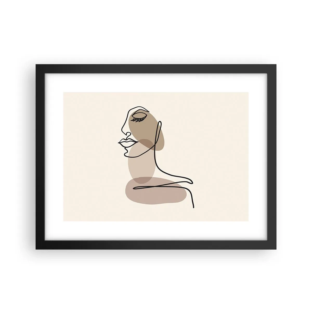 Pôster com moldura preta - Uma certa linha de beleza - 40x30 cm
