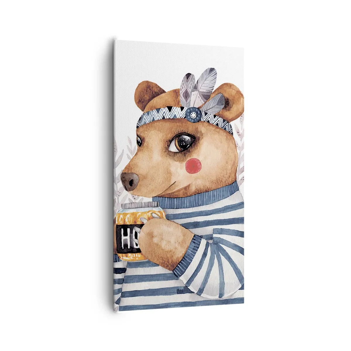 Quadro em tela - Doce ursa - 65x120 cm