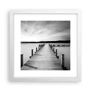 Pôster em moldura branca - A fonte da tranquilidade - 30x30 cm