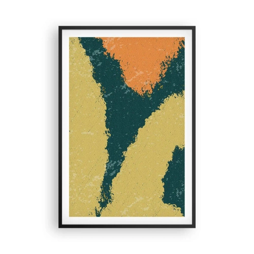 Pôster com moldura preta - Abstração – movimento lento - 61x91 cm
