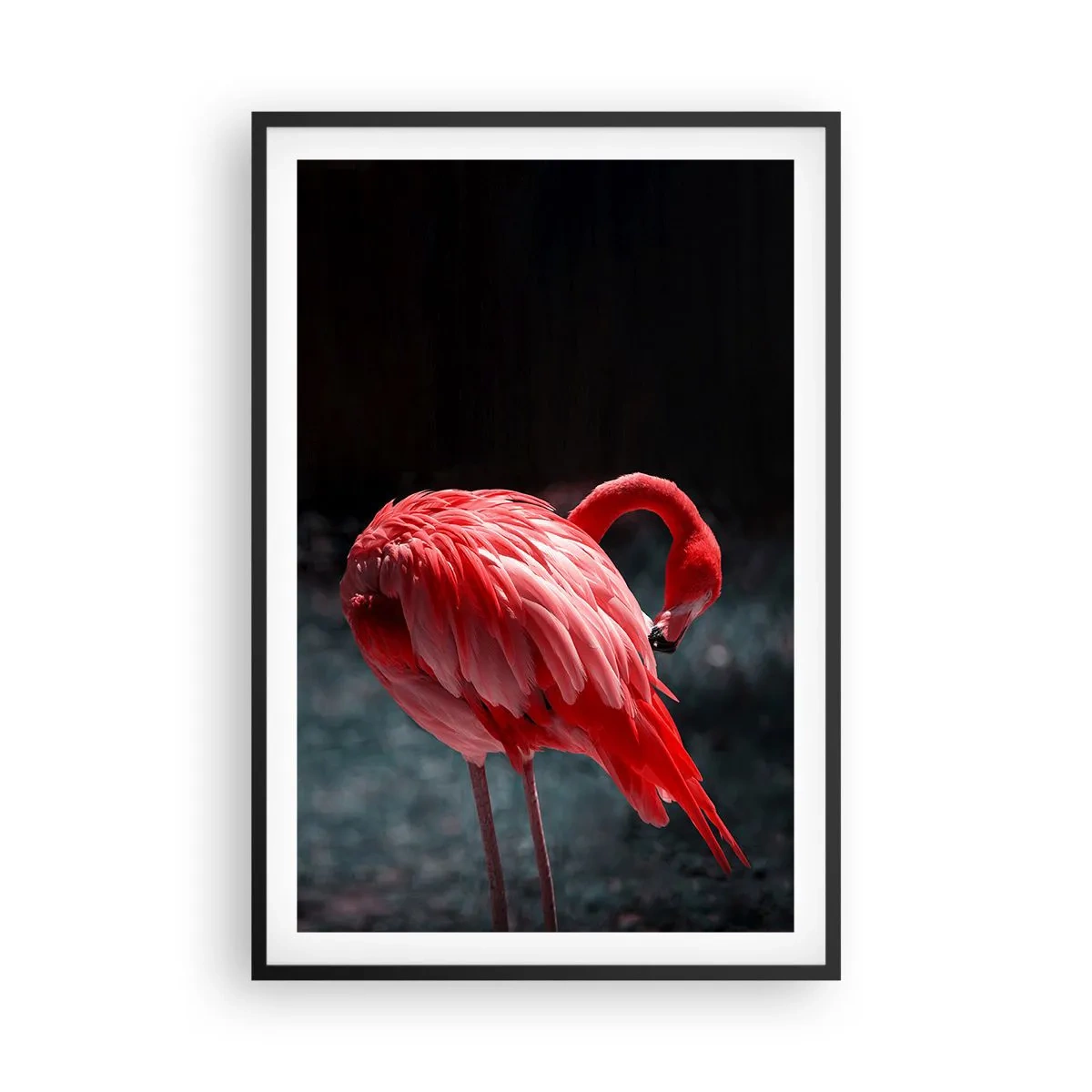 Pôster com moldura preta - Poema carmesim da natureza - 61x91 cm