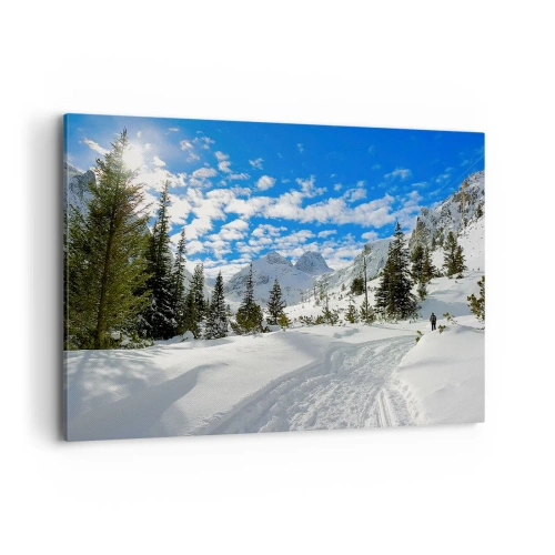 Quadro em tela - Na neve e ao sol - 100x70 cm