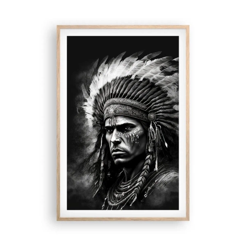 Pôster com moldura de carvalho claro - Um líder e um guerreiro - 61x91 cm