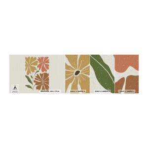 Amostra de papel de parede autocolante Deluxe Sticker - Natureza e geometria - Boho, Flores, Minimalismo - 100x30 cm
