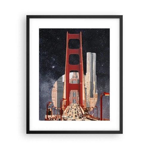 Pôster com moldura preta - Sempre no centro - 40x50 cm