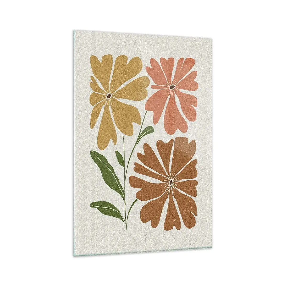 Quadro em vidro - Natureza e geometria - 80x120 cm