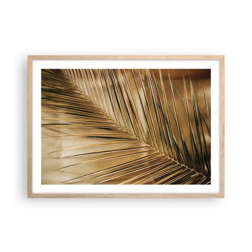 Pôster com moldura de carvalho claro - Colunata natural - 70x50 cm