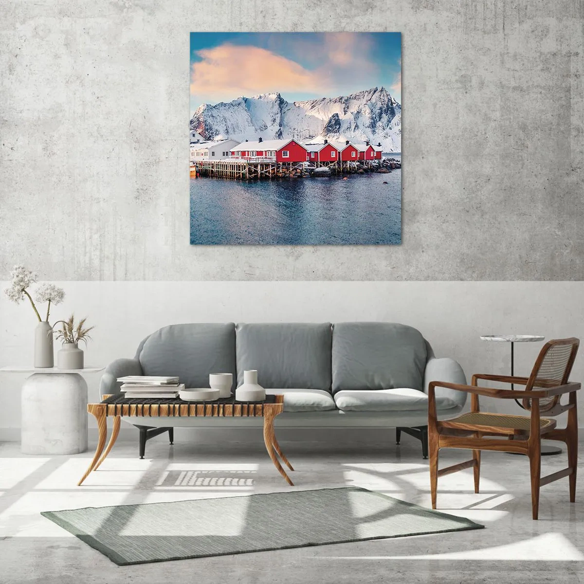 Quadro em vidro - Refpugio do Norte - 50x50 cm