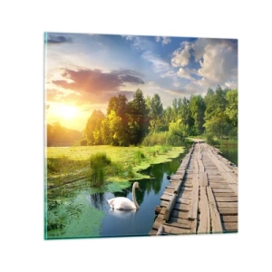 Quadro em vidro - Verão em todos os lugares - 40x40 cm