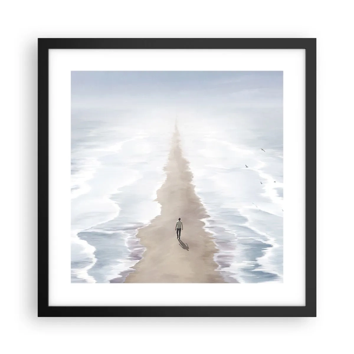 Pôster com moldura preta - Um futuro brilhante - 40x40 cm