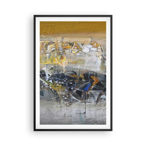 Pôster com moldura preta - Tudo vai se encaixar - 61x91 cm