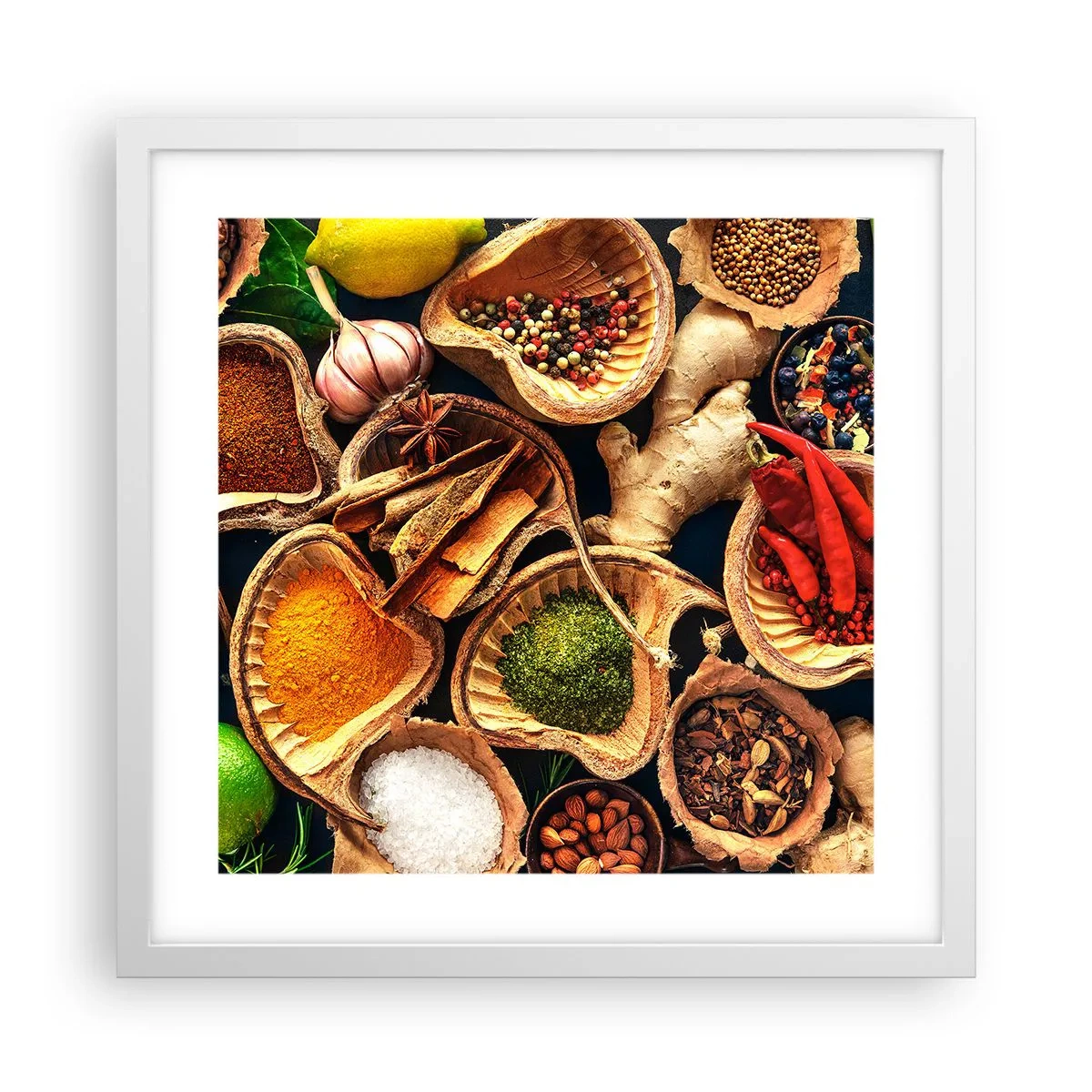 Pôster em moldura branca - Leve o que quiser - 40x40 cm