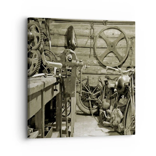 Quadro em tela - No depósito do tio Jorge - 30x30 cm