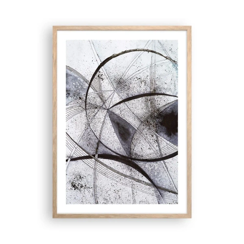 Pôster com moldura de carvalho claro - Fantasia futurista - 50x70 cm