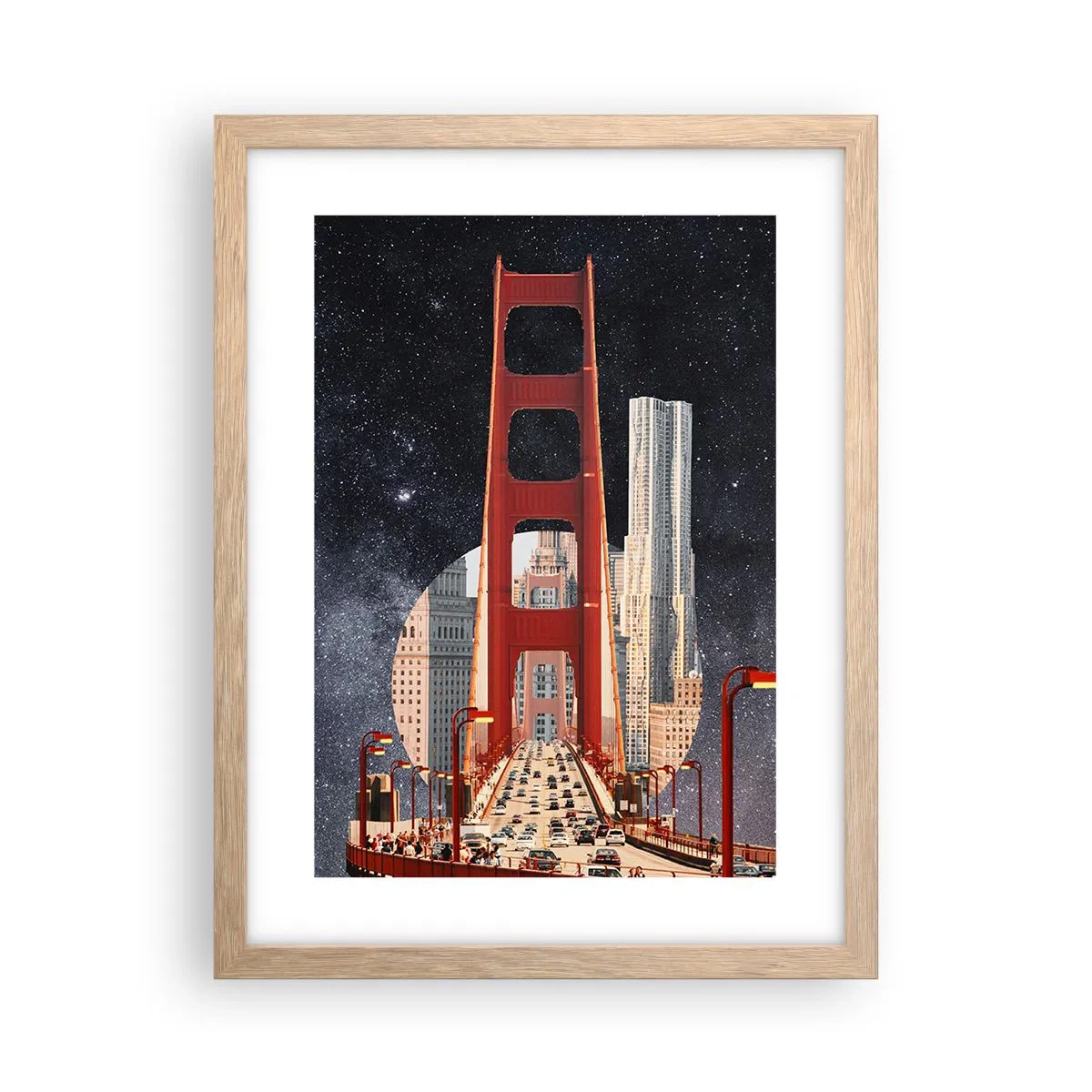 Pôster com moldura de carvalho claro - Sempre no centro - 30x40 cm