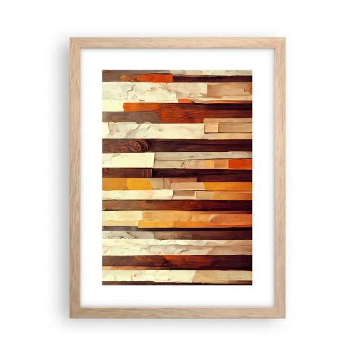 Pôster com moldura de carvalho claro - Hino das árvores da floresta - 30x40 cm