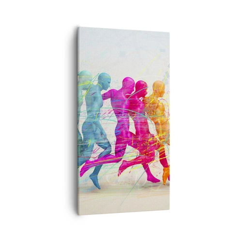 Quadro em tela - Harmonia de movimento - 55x100 cm