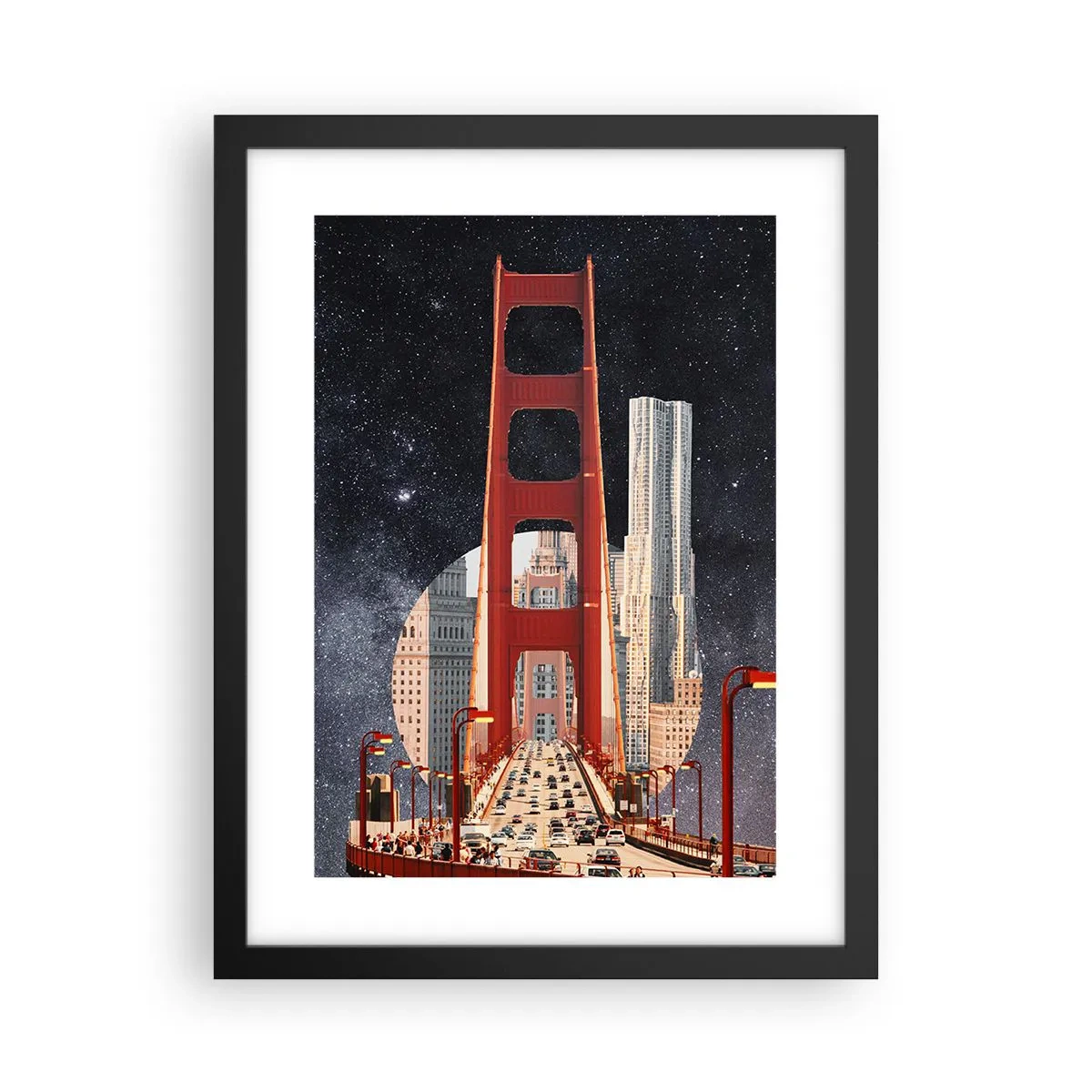 Pôster com moldura preta - Sempre no centro - 30x40 cm