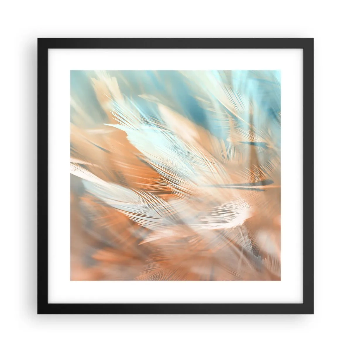 Pôster com moldura preta - Na terra da gentileza - 40x40 cm