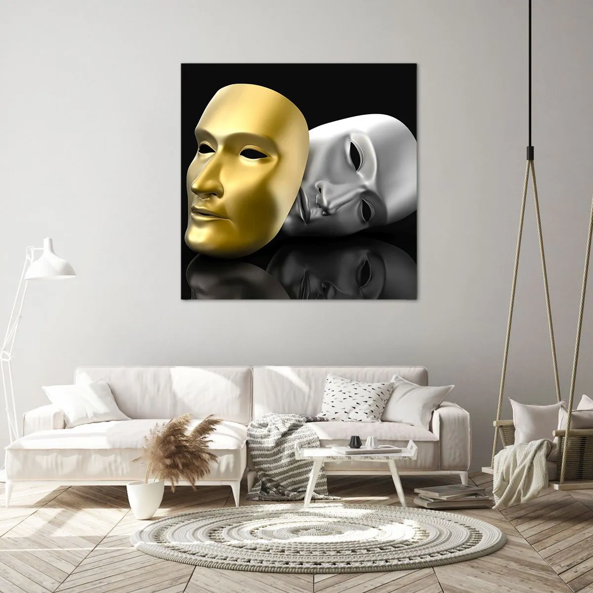 Quadro em tela - A vida é um teatro - 60x60 cm