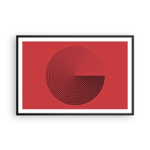 Pôster com moldura preta - Movimento circular - 91x61 cm