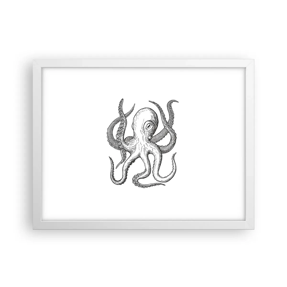 Pôster em moldura branca - Dançando com as ondas - 40x30 cm