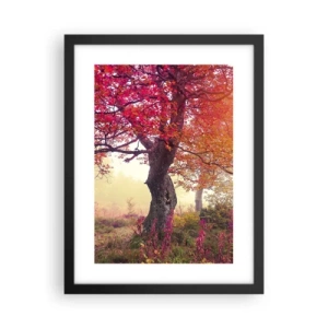 Pôster com moldura preta - Um frenesi de florescimento - 30x40 cm