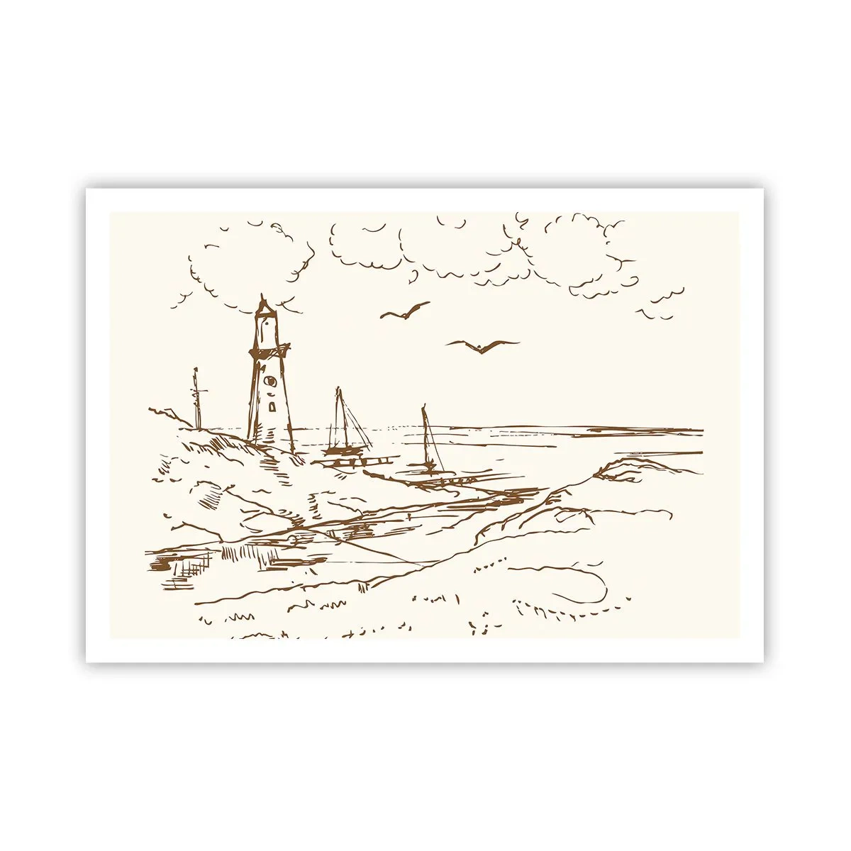 Pôster - Esboço das memórias do verão - 100x70 cm