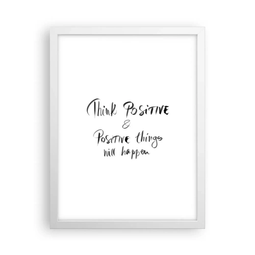 Pôster em moldura branca - Como viver? - 30x40 cm