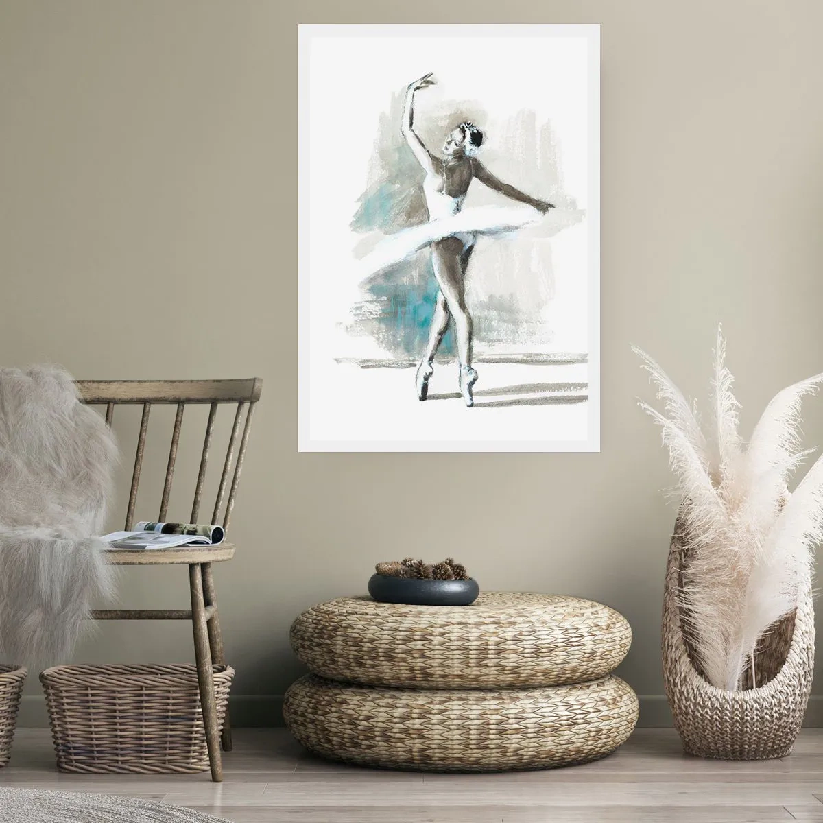 Pôster - Encantada num cisne - 70x100 cm