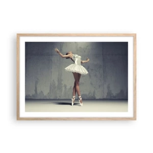 Pôster com moldura de carvalho claro - Leve como um pássaro - 70x50 cm