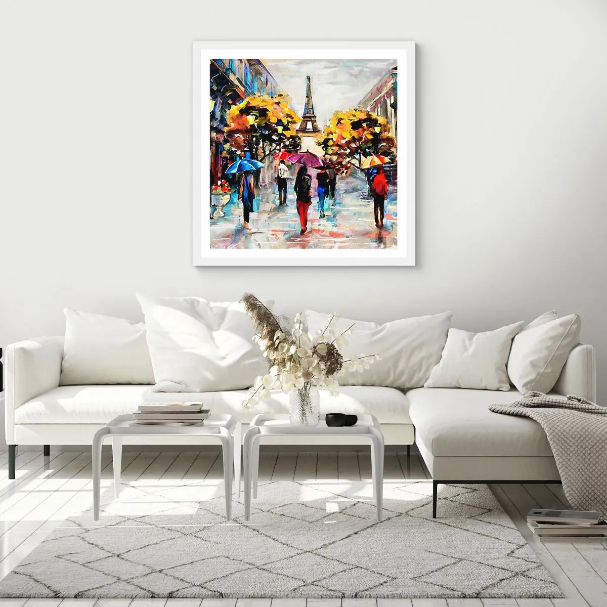 Pôster em moldura branca - Especialmente bonita no outono - 40x40 cm