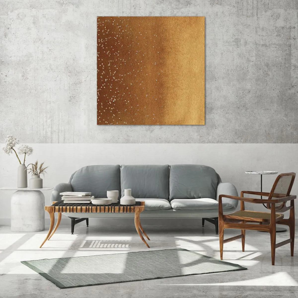 Quadro em vidro - O nascimento da luz - 70x70 cm