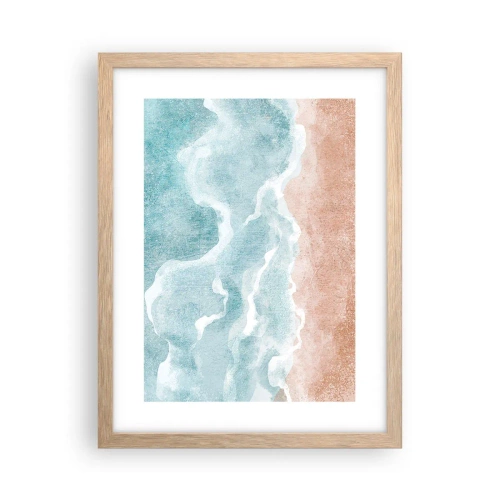 Pôster com moldura de carvalho claro - Abstração de nuvem - 30x40 cm